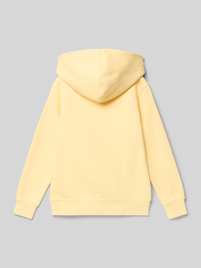 Produktfoto, Hoodie mit Label-Print Modell 'SOHO' von JACK & JONES in Gelb, kinder, Baumwoll-Mix, Regular-Fit, einfarbig, glatte Textur.