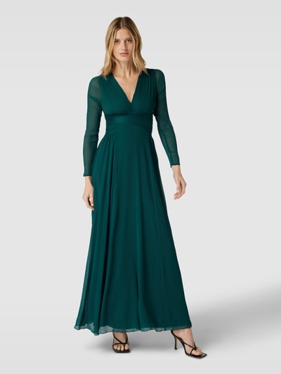 Lipsy Abendkleid mit V-Ausschnitt Dunkelgruen 1