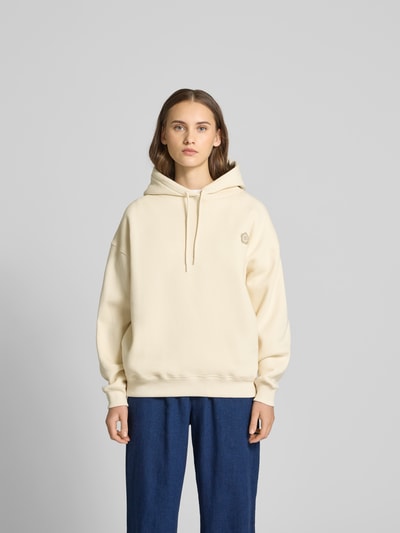 Kenzo Oversized Hoodie mit Label-Print Ecru 4