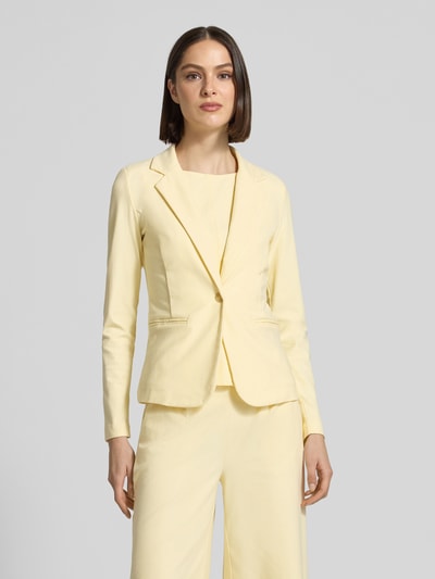 ICHI Slim Fit Blazer mit Paspeltaschen Modell 'KATE' Pastellgelb 4