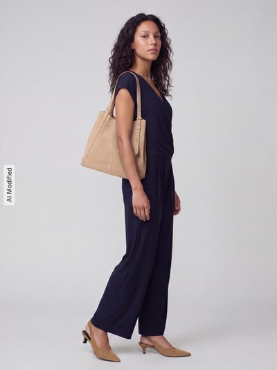 ROBE LÉGÈRE Regular fit jumpsuit met zij-steekzakken model 's.NOS' Marineblauw - 1