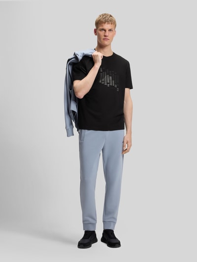 BOSS Green Relaxed Fit T-Shirt aus Baumwoll-Mix Modell 'TS_NETWORK FLAG' Black 1