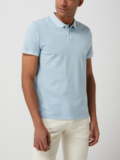 Pepe Jeans Slim Fit Poloshirt aus Baumwolle Modell 'Vincent' Hellblau 4