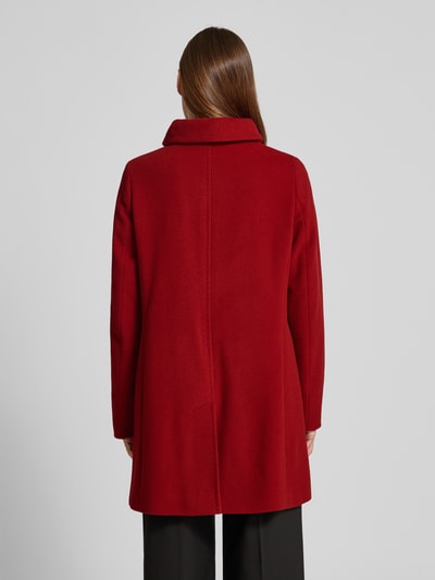 Gil Bret Regular fit lange jas van lanawolmix met kasjmier Rood - 5