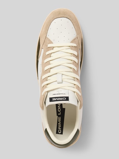 Crime London Sneakers van leer met vetersluiting, model 'CHELSEA' Wit - 3