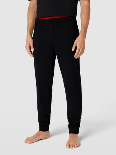 HUGO CLASSIFICATION Sweatpants met elastische band met logo, model 'Linked' Zwart - 4