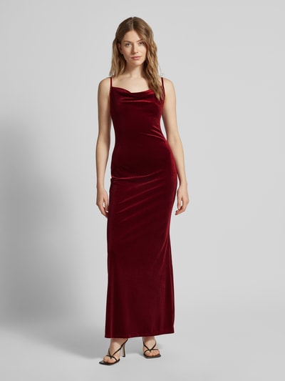 Lipsy Abendkleid mit Karree-Ausschnitt Dunkelrot 4