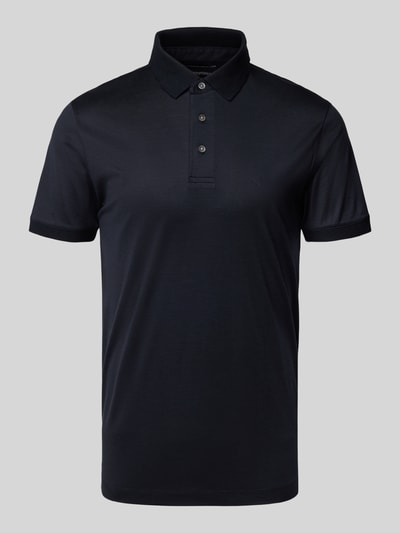 Emporio Armani Regular Fit Poloshirt mit Label-Print Marine 2