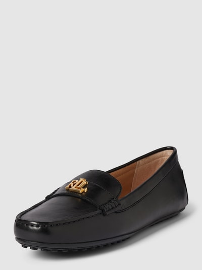 Lauren Ralph Lauren Penny loafers met schachtbrug, model 'BARNSBURY' Zwart - 1