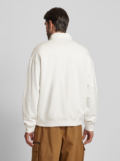 HUGO Sweatshirt met schipperskraag, model 'Durty' Offwhite - 5