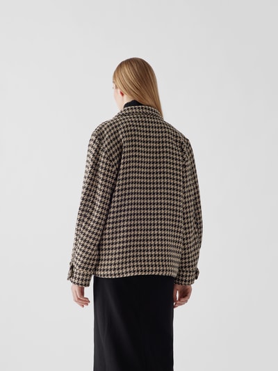 Anine Bing Jacke mit Hahnentrittmuster Schwarz 5