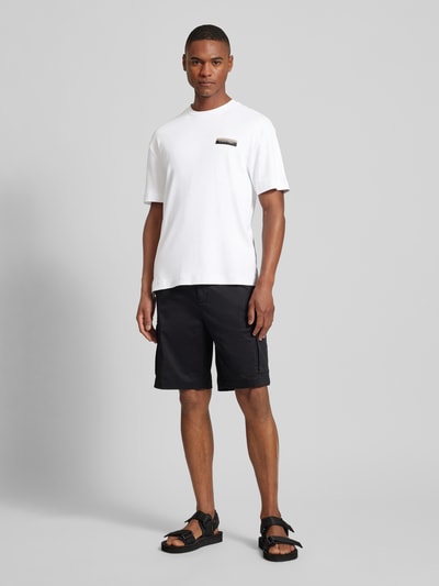 CK Calvin Klein T-shirt z bawełny z detalem z logo Biały 1