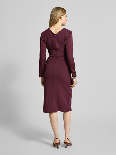 Rinascimento Cocktailkleid mit Raffungen Bordeaux 5