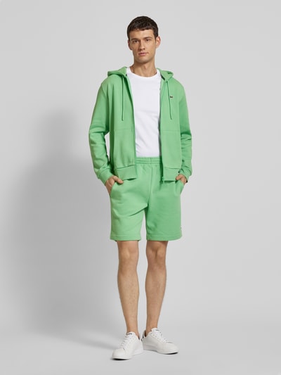 Lacoste Sweatjack met gescheiden kangoeroezak Lichtgroen - 1