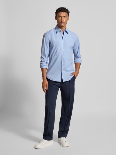 BOSS Orange Regular fit vrijetijdsoverhemd van katoenmix, model 'RELEGANT' Lichtblauw - 1