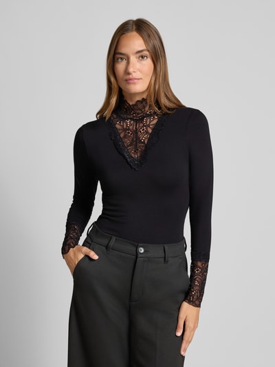 Soyaconcept Slim Fit Longsleeve aus Lyocell-Mix Modell 'Marica' Black 4