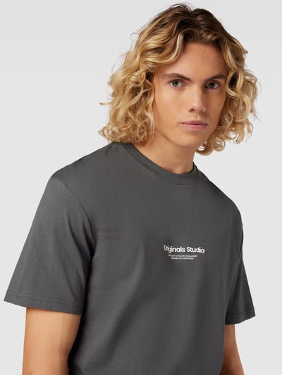 Jack & Jones T-Shirt mit Rundhalsausschnitt Modell 'JORVESTERBRO' Dunkelgrau 3