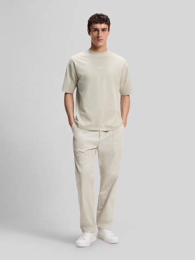 BOSS Orange Relaxed Fit T-Shirt aus reiner Baumwolle Modell 'TE_TILE' Beige 1