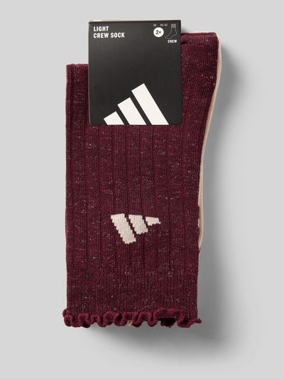 adidas Sportswear Skarpety z faliste wykończenie w zestaw 2 szt. Bordowy 3