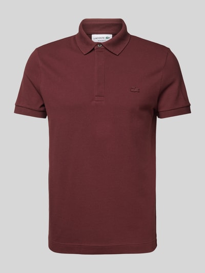 Lacoste Koszulka polo o kroju regular fit z naszywką logo model ‘CORE’ Bordowy 2