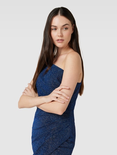 Luxuar Avondjurk met one shoulder-band Donkerblauw - 3