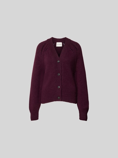 Closed Strickjacke aus Alpaka-Mix mit Woll-Anteil Pflaume 1