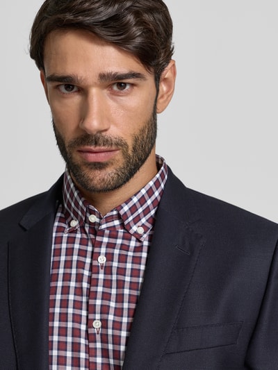 Jake*s Regular Fit Businesshemd aus Baumwolle Dunkelrot 3