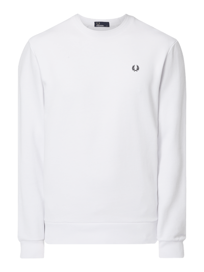 Fred Perry Sweatshirt mit Logo-Applikation  Weiss 2