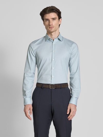 OLYMP No. Six Super slim fit zakelijk overhemd met kentkraag Groen - 4