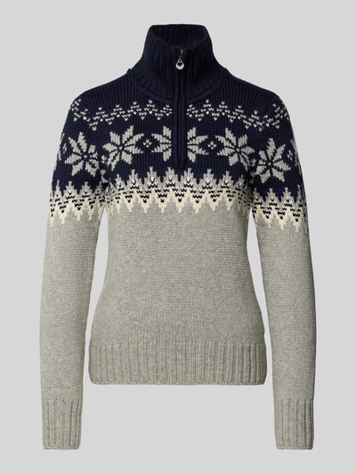 Dale of Norway Regular Fit Troyer aus Woll-Mix Modell 'Myking' Marine 2
