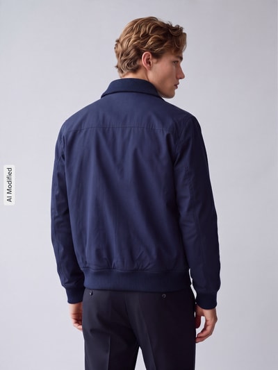 Jake*s Studio Men Bomberjacke mit Pattentaschen Modell 'MARCIN' mit Pattentaschen Marine 5