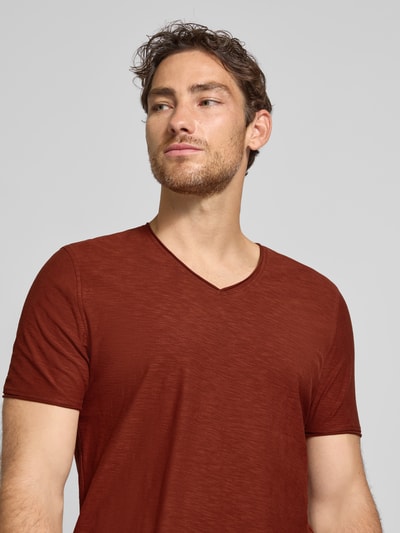 MCNEAL T-Shirt mit V-Ausschnitt Dunkelrot 3