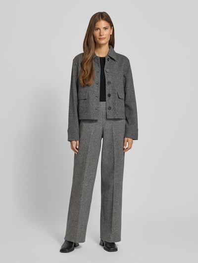 Marc O'Polo Regular fit korte blazer van katoenmix Middengrijs - 1