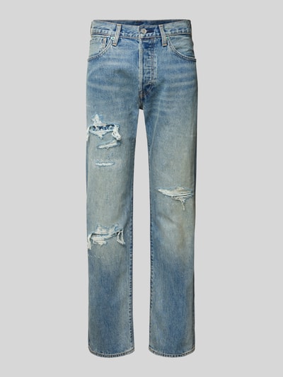 Levi's® Straight Leg Jeans im Destroyed-Look Hellblau 2