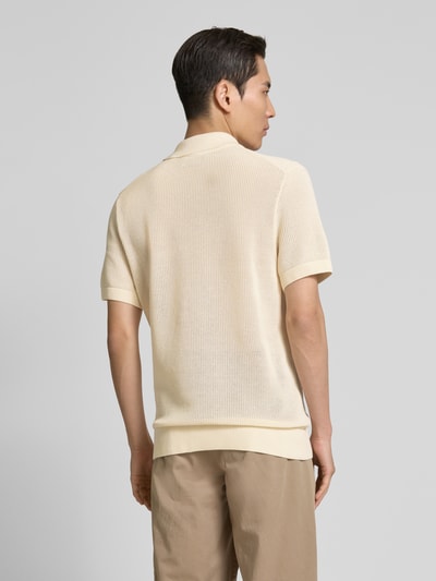 Lacoste Classic fit poloshirt met labelstitching Offwhite - 5