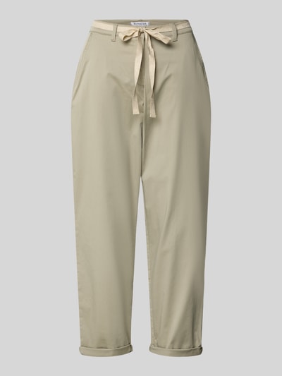 Produktfoto, Regular Fit Chino aus Baumwoll-Mix Modell 'CARRIE' von Raphaela By Brax, Optik: Unifarben, Bindegürtel, Eingrifftaschen, beige Farbe