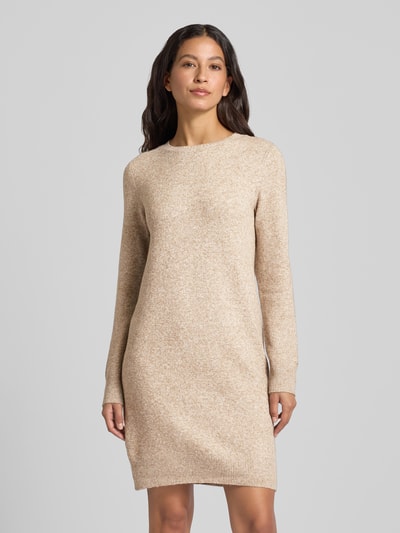 Vero Moda Flatteuze gebreide jurk met ronde hals, model 'DOFFY' Zand - 4