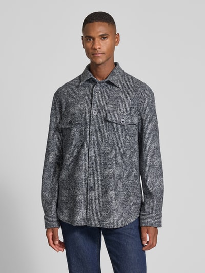 MAERZ Muenchen Hemdjacke mit Seiden-Anteil Marine 4