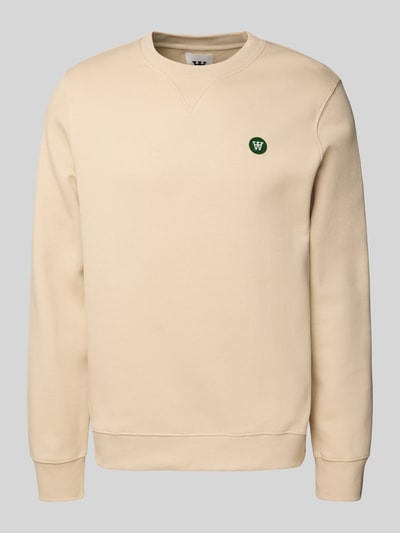 Wood Wood Sweatshirt mit Logo-Badge Modell 'Tye' Beige 2