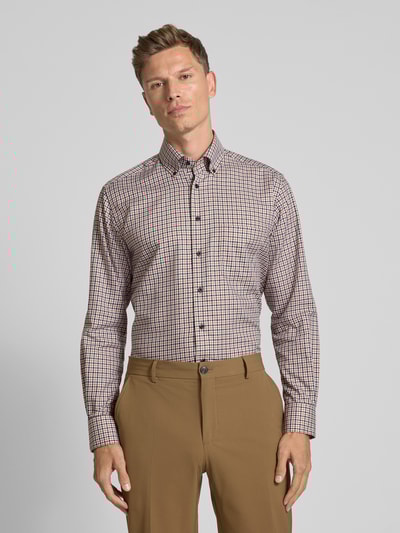 ETERNA Modern fit zakelijk overhemd met button-downkraag Hazelnoot - 4