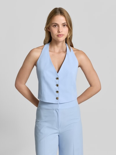 HUGO Regular Fit Weste mit Neckholder Modell 'ANUNA' Hellblau 4
