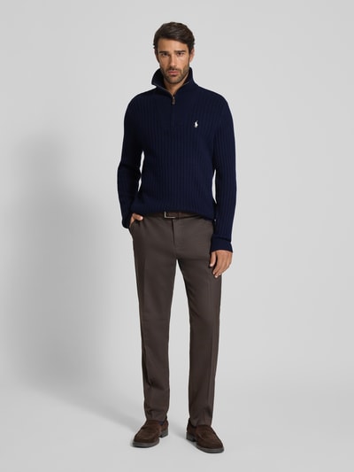 Polo Ralph Lauren Sweter z dzianiny ze stójką Granatowy 1