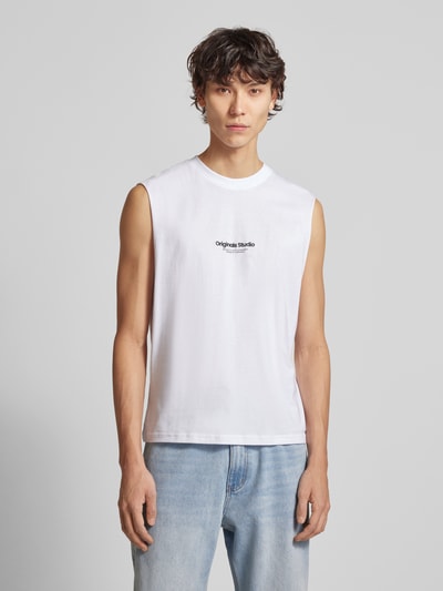 Jack & Jones Tanktop mit Label-Print Modell 'VESTERBRO' Weiss 4