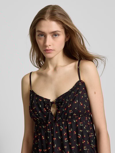 Review Mini-jurk met druppelvormige hals Zwart - 3