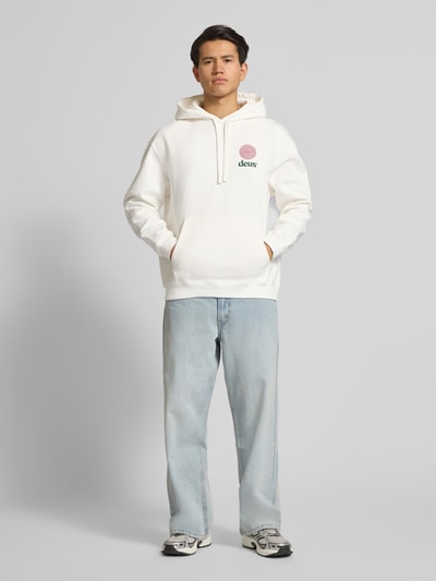 DEUS EX MACHINA Relaxed fit hoodie met logoprint, model 'Strata' Wit - 1
