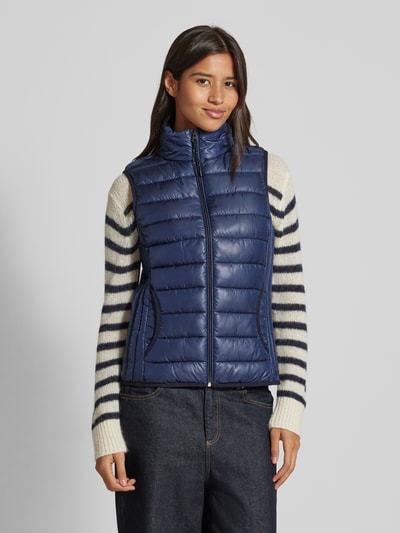 QS Bodywarmer met opstaande kraag en steekzakken Blauw - 4