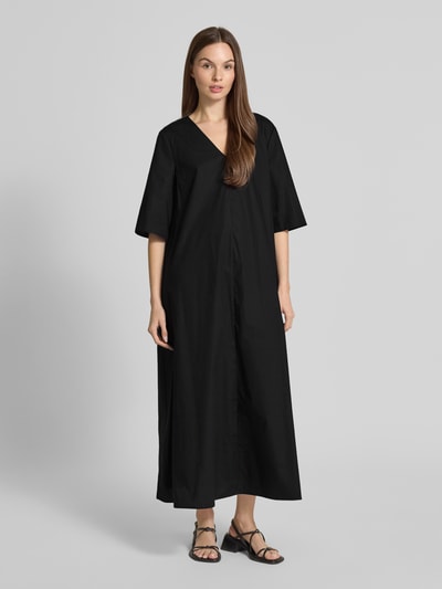 Christian Berg Woman Tunikakleid mit V-Ausschnitt und Eingrifftaschen Black 4