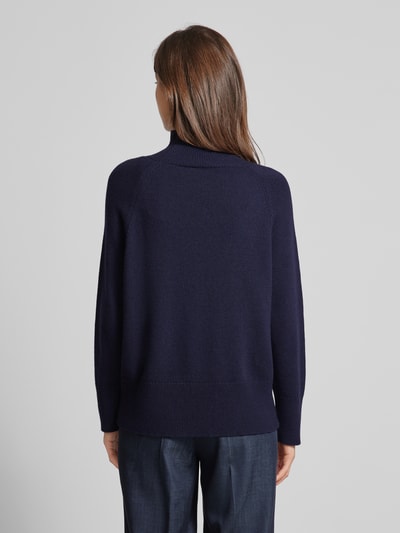 Marella Gebreide pullover met opstaande kraag, model 'FALANGE' Marineblauw - 5