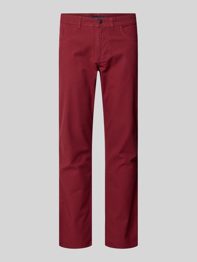 Produktfoto, Slim Fit Jeans im 5-Pocket-Design van Christian Berg Men in rood, katoenmix, knoop- en ritssluiting, bandwijdte 42 cm, binnenbeenlengte 82 cm