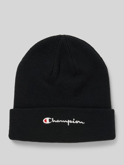 CHAMPION Muts in gebreide look met logostitching Zwart - 1